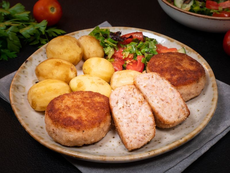 Chicken and pork cutlets