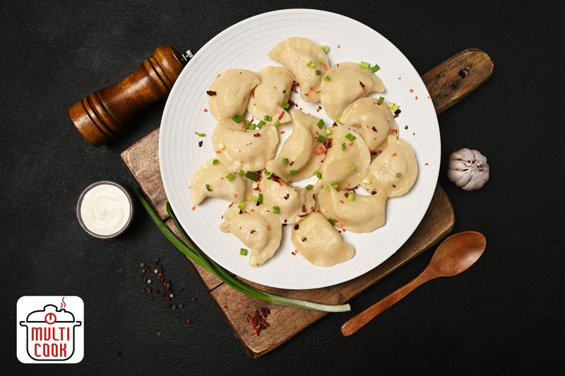 Potato and cheddar cheese pierogy (varenyky)
