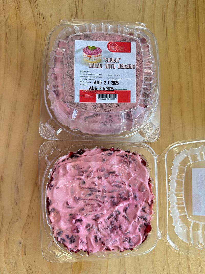 "Shuba" Salad with beet and herring fillet