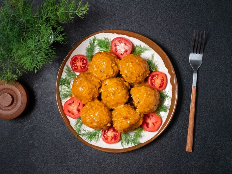 Pork and beef meatballs