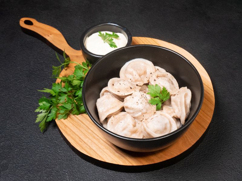 Turkey pelmeni (meat dumplings)