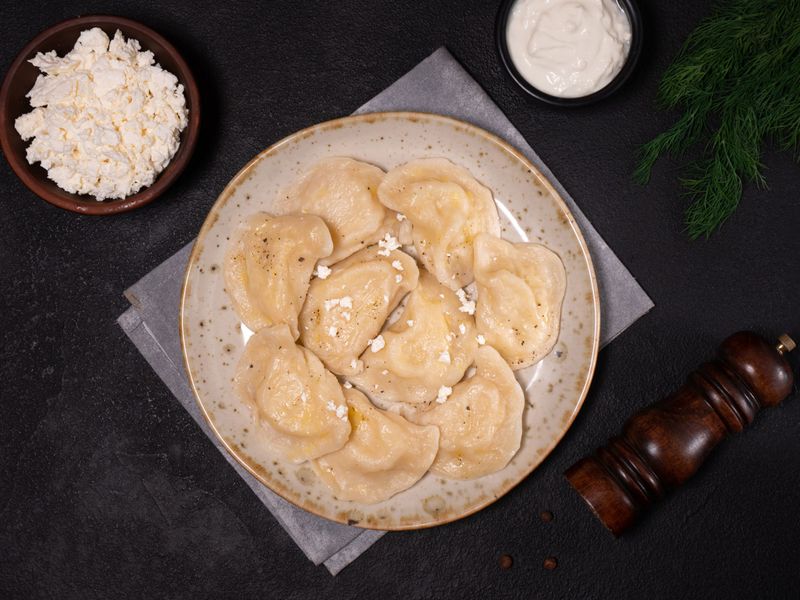 Potato and cheese pierogy (vareniky)