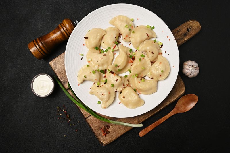 Brined cheese pierogi (vareniki)