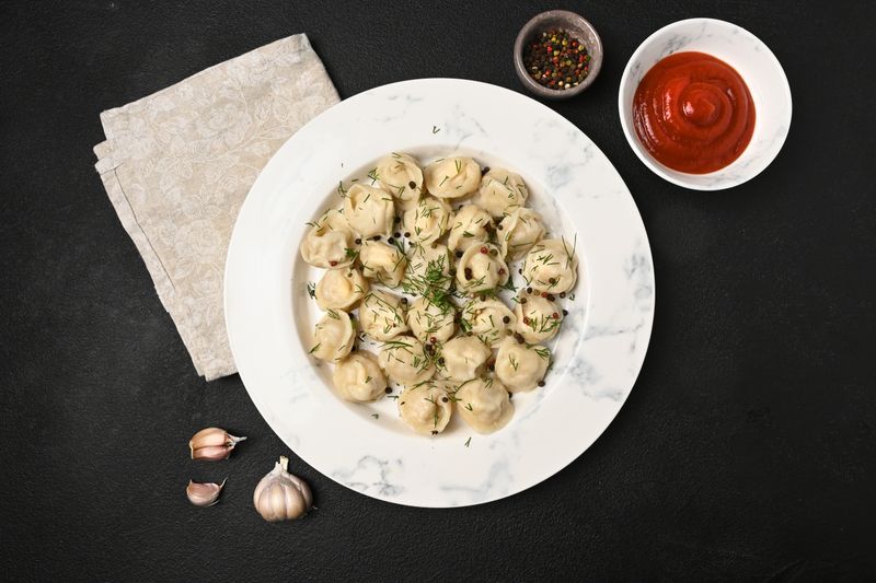 Pork pelmeni (meat dumplings)